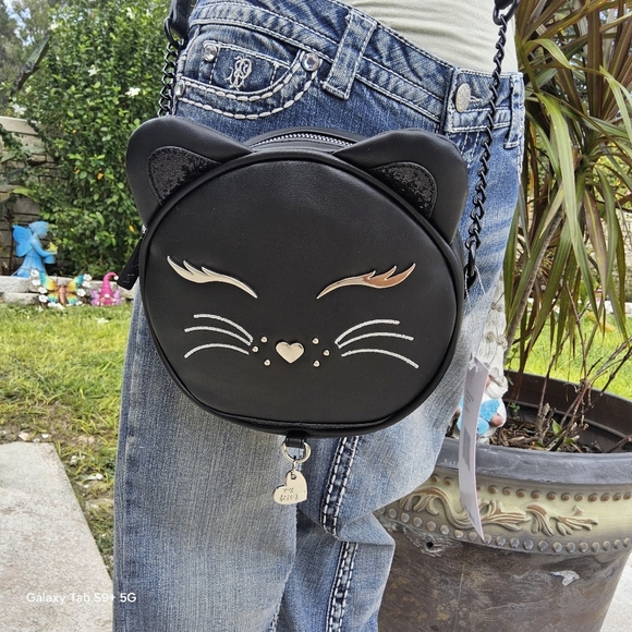 NWT BLACK CAT KITSCH BETSEY JOHNSON CROSSBODY - Picture 5 of 6